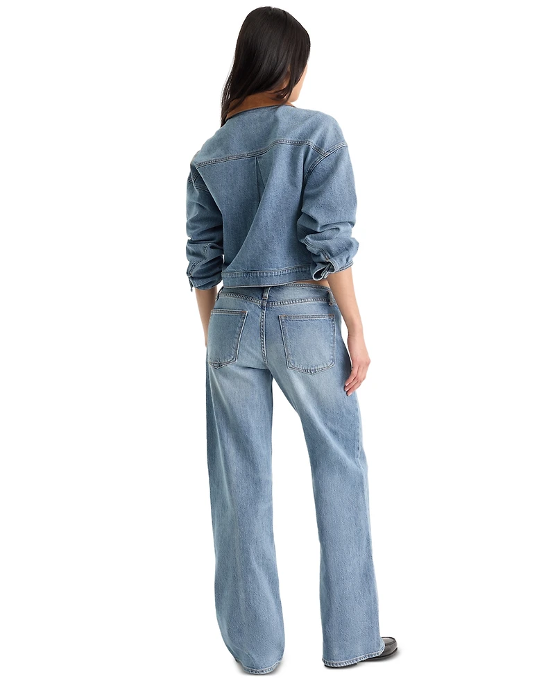 Good American Women's Ghost Waist Low Loose Jeans