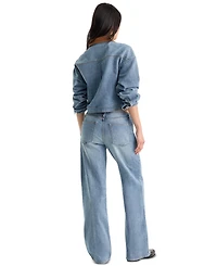 Good American Women's Ghost Waist Low Loose Jeans