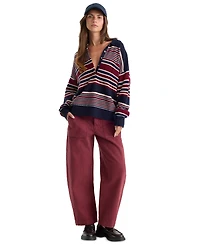 Good American Women's Vintage Mid-Rise Barrel Ankle Jeans