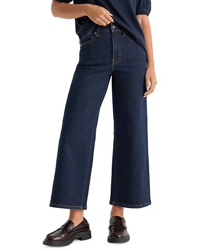 Good American Women's High-Rise Palazzo Crop Jeans