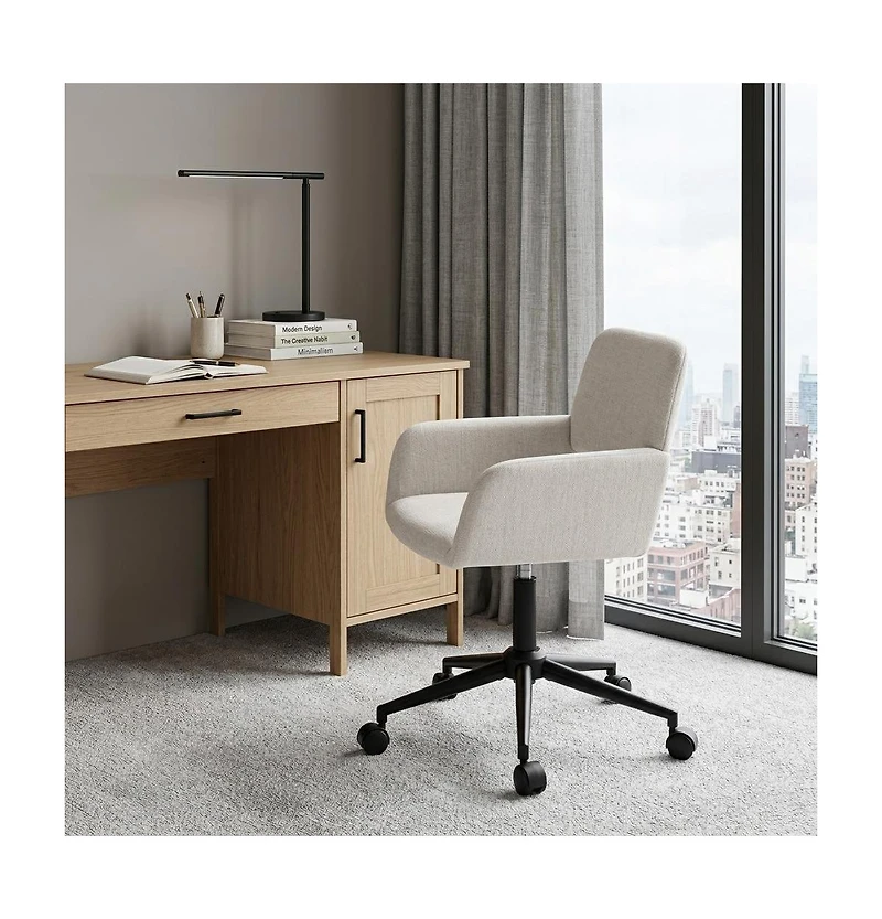 HomeRoots Adjustable Height Swivel Rolling Office Chair