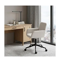 HomeRoots Adjustable Height Swivel Rolling Office Chair