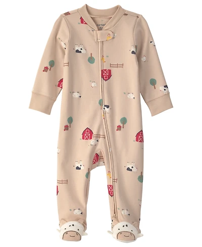 Carter's Baby Boys' Milk and Cookies Cotton 2-Way Zip Sleep & Play