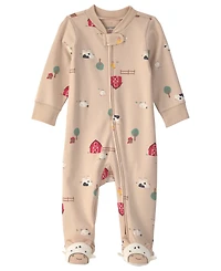 Carter's Baby Boys' Milk and Cookies Cotton 2-Way Zip Sleep & Play