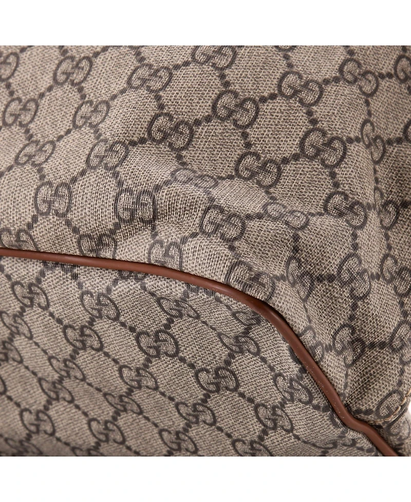 Pre-Owned Gucci Medium Convertible Soft Tote Gg Coated Canvas with Leather