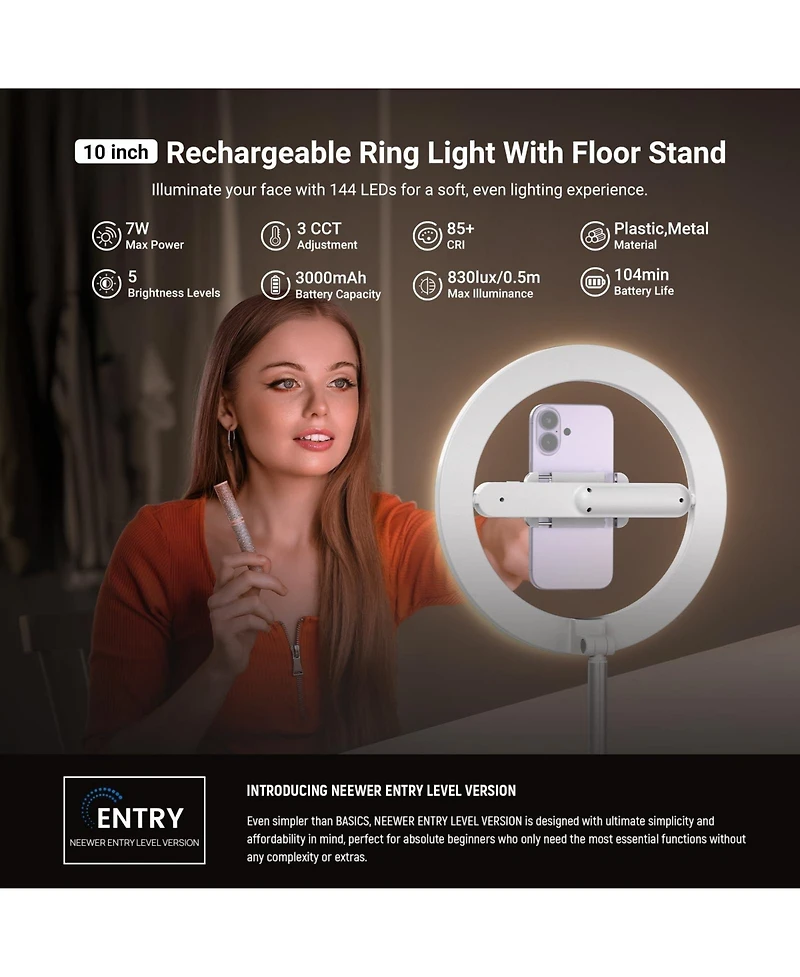 Neewer N18 Ring Light with 7W for select iPhone models