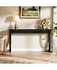 Tribesigns Solid Wood Console Table for Entryway, 63-Inch Narrow Long Sofa Table, Farmhouse Hallway Living Room, Entrance