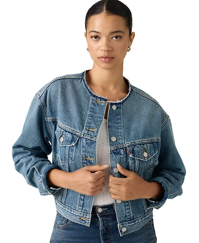 Levi's Women's 90's Collarless Shrunken Trucker Jacket