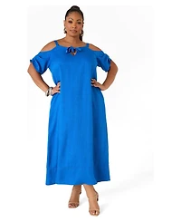 Ashley Stewart Women's Cold Shoulder Maxi Dress