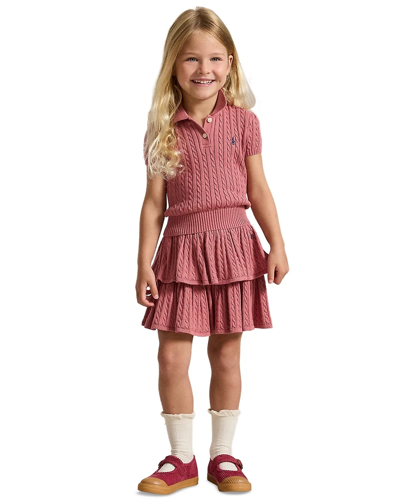 Polo Ralph Lauren Girls' 2T-6X Short-Sleeve Sweater