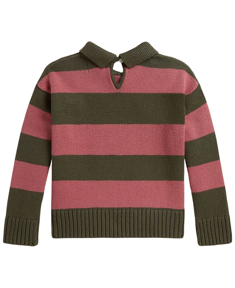 Polo Ralph Lauren Girls' 2T-6X Striped Long-Sleeve Sweater