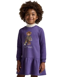 Polo Ralph Lauren Girls' 2T-6X Bear Long-Sleeve Dress