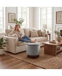 Slickblue Living Room Ottoman Foot Rest with 360degree(s) Swivel and Storage Compartment