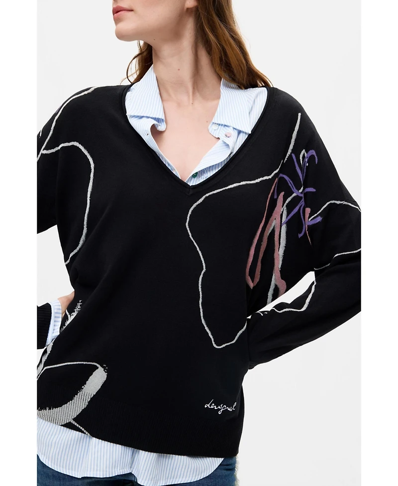 Desigual Women's Thin printed sweater