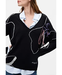 Desigual Women's Thin printed sweater