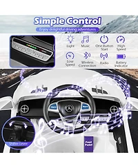 Gymax Licensed Mercedes-Benz Sl R231 Kids Ride on Car 12V Electric Vehicle with Music