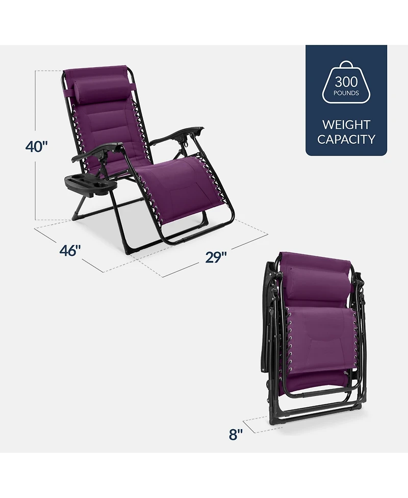 Best Choice Products Oversized Padded Zero Gravity Chair