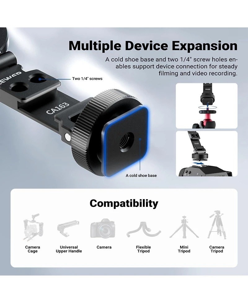 Neewer CA163 Camera Tripod for select iPhone and Android mobile devices