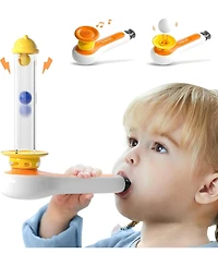 Top Bright 3 in 1 Sensory Toys For Toddler with Whistle Ball Blowing Floating Blow Pipe Balls Fine Motor Skills Learning Toy For Kids
