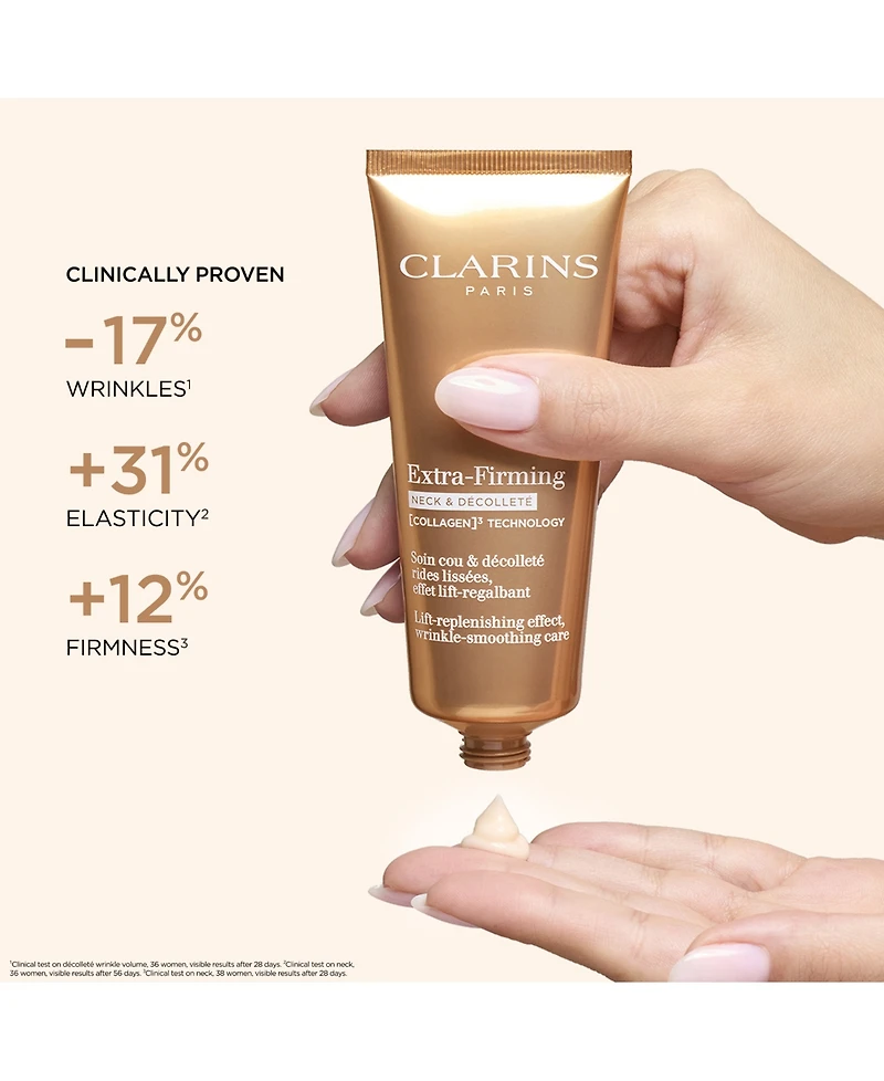 Clarins Extra-Firming Anti-Aging Neck and Decollete Cream, 2.5 oz.