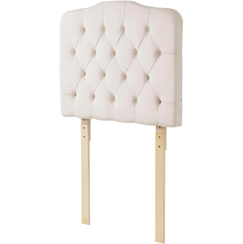 DormCo Tavira Allure Right Side Outlet Headboard - Diamond Tufted