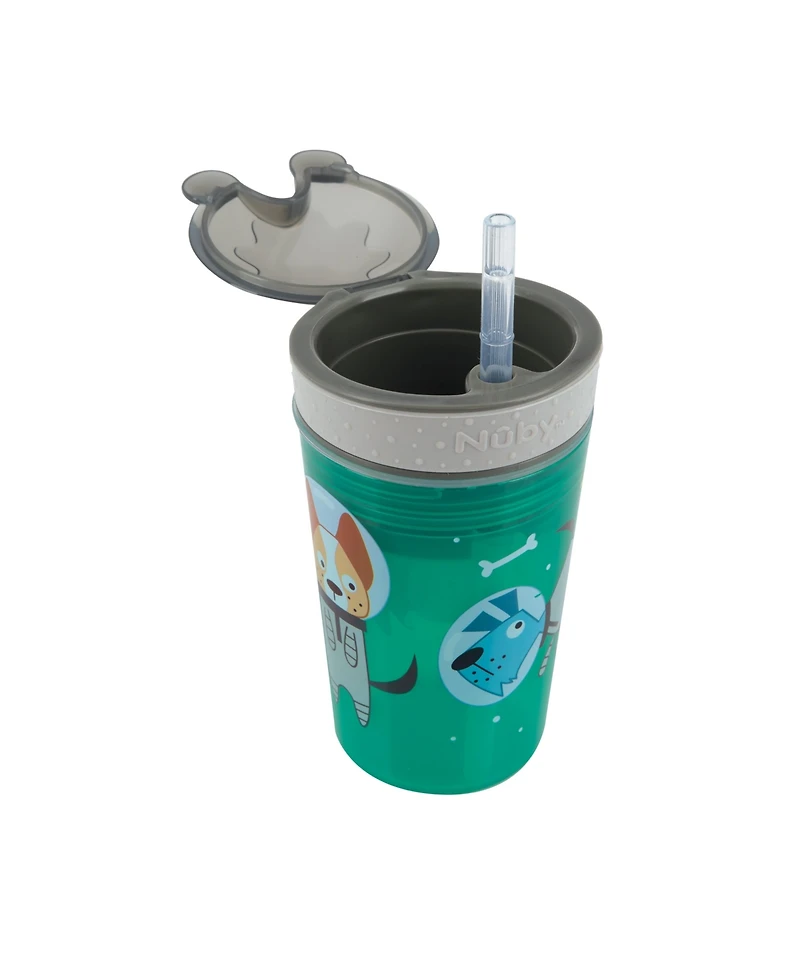 Nuby Snack N' Sip 2 in 1 Snack and Drink Cup, 2 Pack