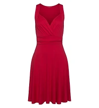 Lascana Women's Sleeveless Wrap Look Dress