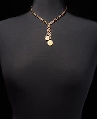 Lauren Ralph Lauren Logo Charm Lariat Necklace, 16"