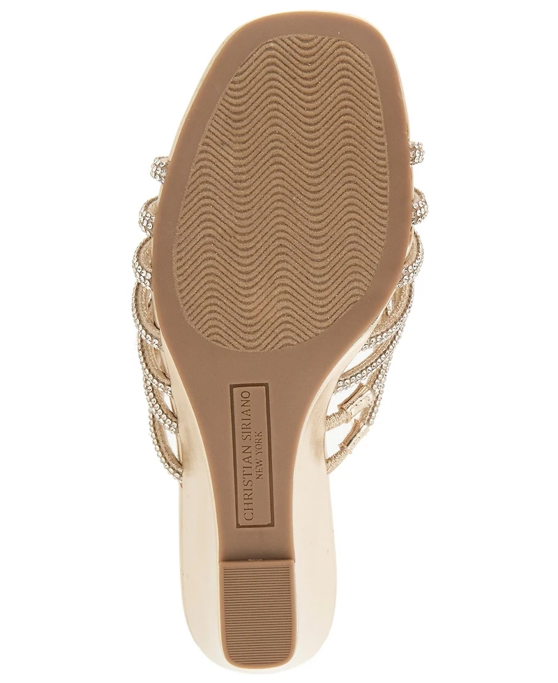 Christian Siriano Women's Lenix Wedge Evening Sandal