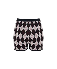 Pcfg Women's Daydreamers Argyle Knit Mini Short