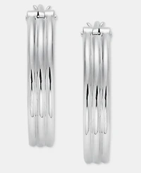 Lauren Ralph Lauren Small Ribbed Hoop Earrings, 0.81"