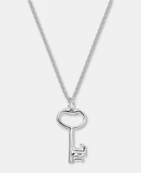 Lauren Ralph Lauren Logo Key Pendant Necklace, 18" + 3" extender