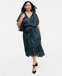 I.n.c. Plus Paisley Metallic High-Low Dress, Macy's Exclusive