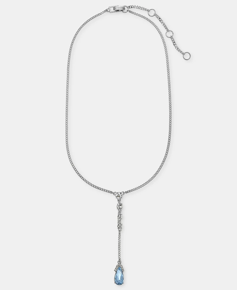 Givenchy Crystal Pear-Shape Lariat Necklace, 16" + 3" extender