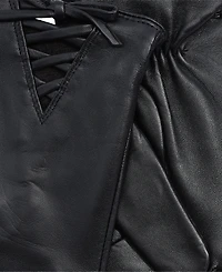 Lauren Ralph Lace-Up Bow Gloves