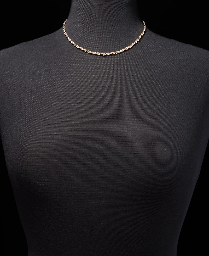 Givenchy Pave Twist Collar Necklace, 16" + 3" extender