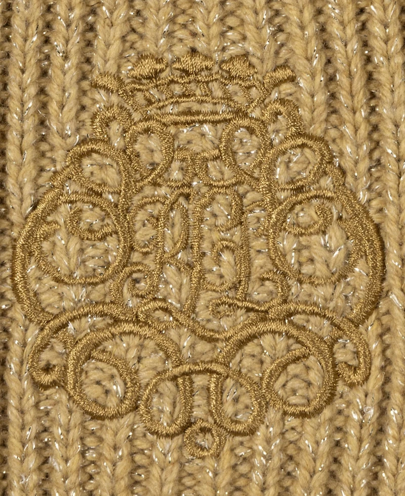 Lauren Ralph Metallic Direct Embroidery Cable Scarf