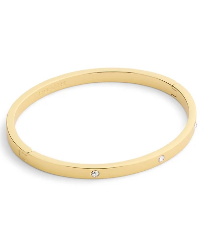 Coach Rhodium Faux-Stone Bangle Bracelet
