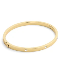 Coach Rhodium Faux-Stone Bangle Bracelet
