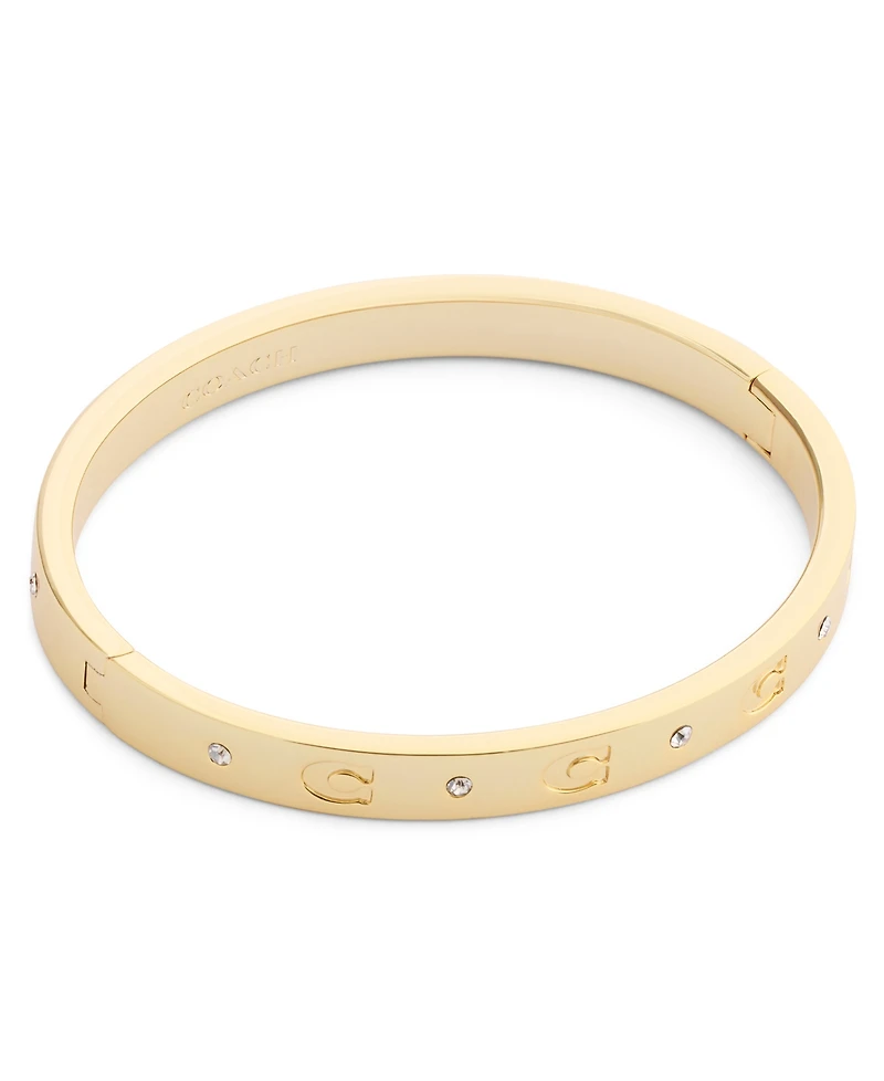 Coach Faux-Stone Signature C Stone Bangle Bracelet