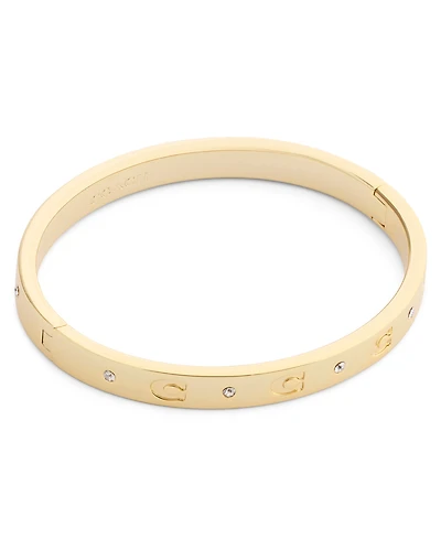 Coach Faux-Stone Signature C Stone Bangle Bracelet