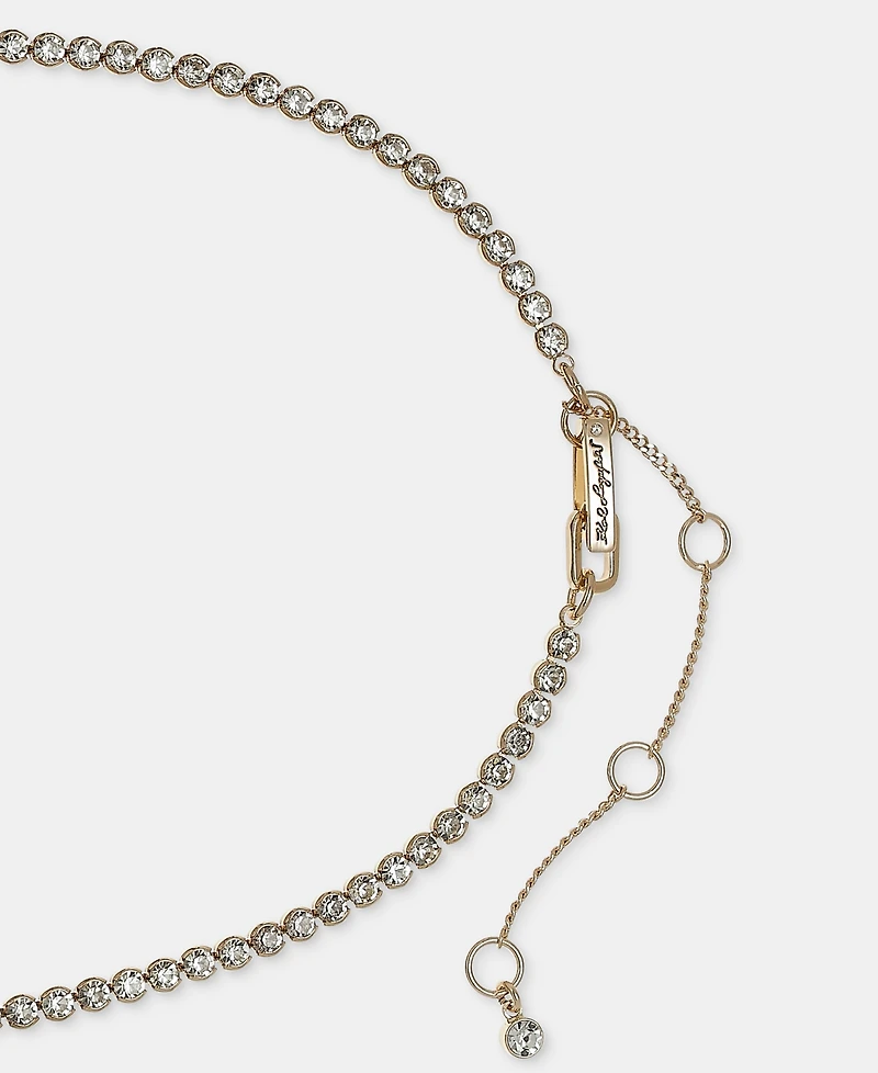 Karl Lagerfeld Paris Crystal Star & Moon Collar Necklace, 16" + 3" extender