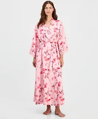 I.n.c. International Concepts Women's Lace-Trim Satin Robe, Exclusively at Macy's