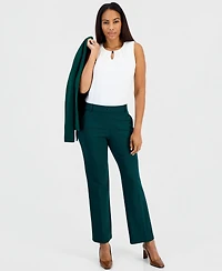 Kasper Petite Modern Compression Slim-Leg Pants