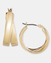Karl Lagerfeld Paris Small Twist Hoop Earrings, 0.8'