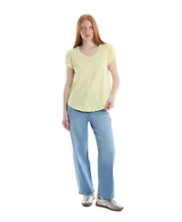 Wilt Women's Eyelet Cap Sleeve Tee