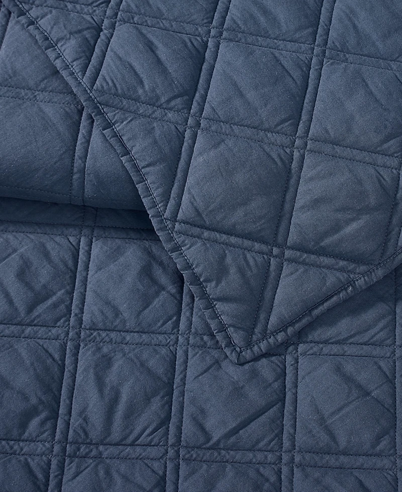 Brooklyn Loom Diamond Washed Cotton 3-Piece Quilt Set, King