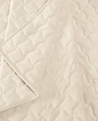 Brooklyn Loom Matte Cotton Velvet Wavy Square -Piece Quilt Set
