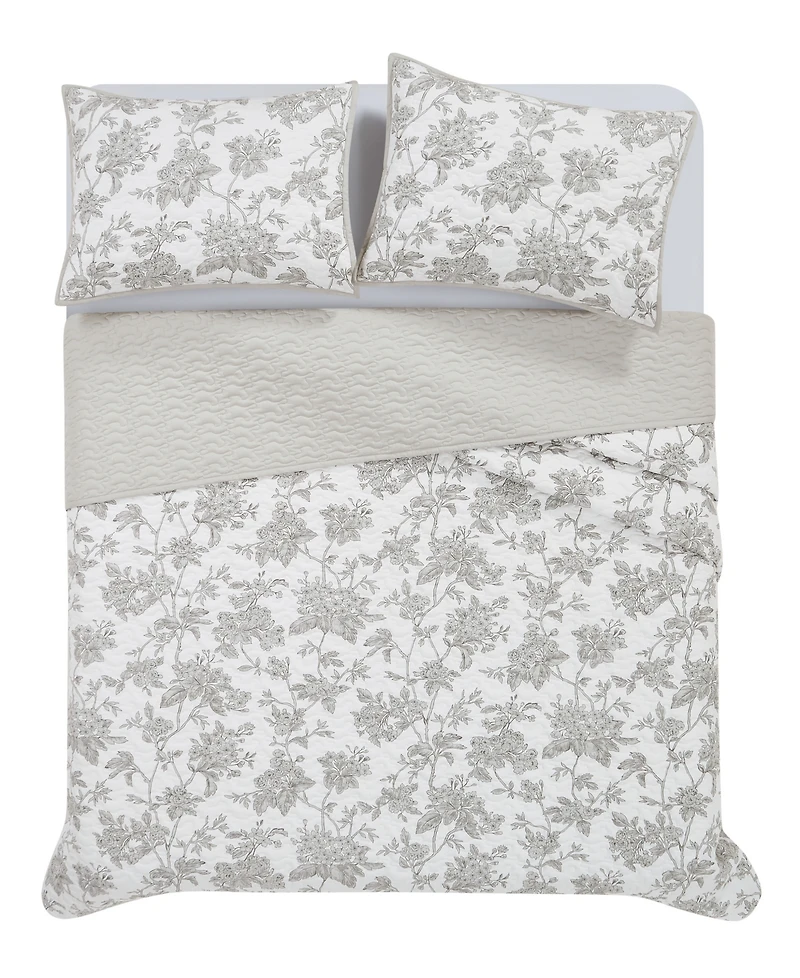 Brooklyn Loom Mila Floral 2-Piece Quilt Set, Twin/Twin Xl