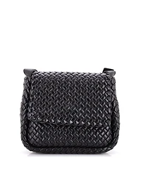 Pre-Owned Bottega Veneta Small Cobble Flap Shoulder Bag Padded Intrecciato Leather